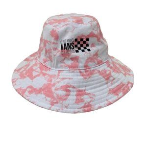 Vans Pink and White Marble Bucket Hat 100% Cotton